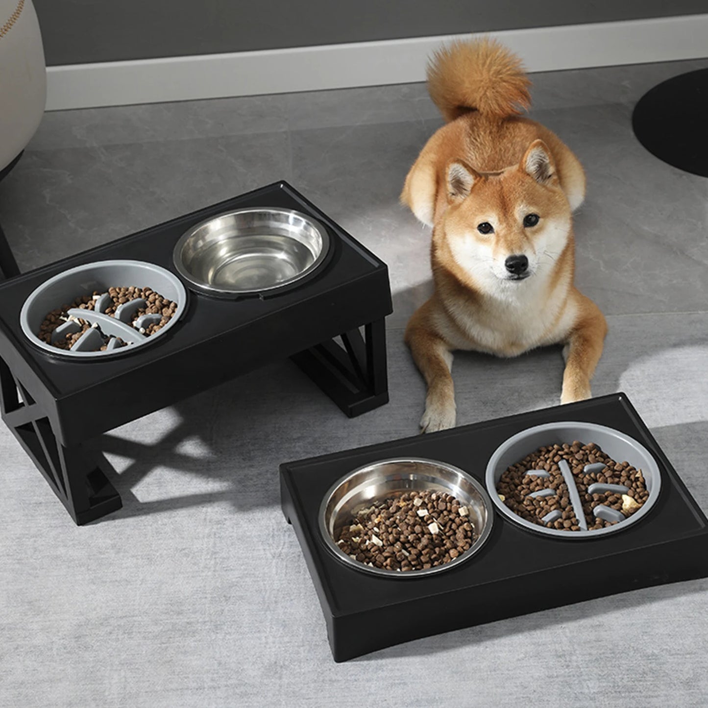 Elevated Dog Bowls Feeding Station