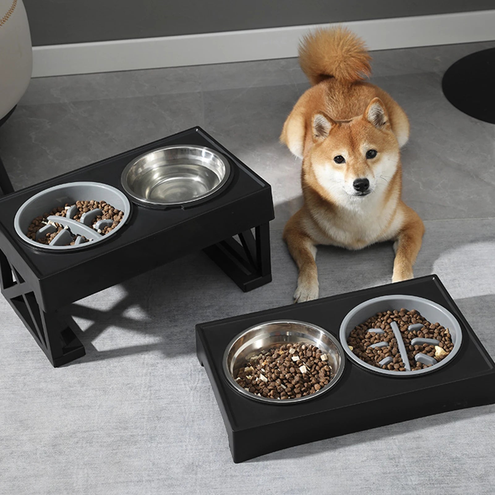 Elevated Dog Bowls Feeding Station